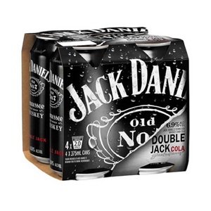 Picture of Jack Daniels Double Jack 6.9% 4pk Cans 375ml