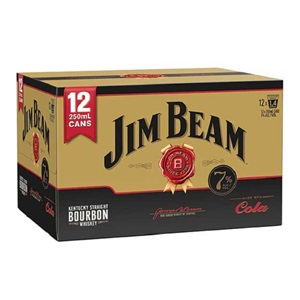 Picture of Jim Beam Gold Bourbon & Cola 7% 12pk Cans 250ml