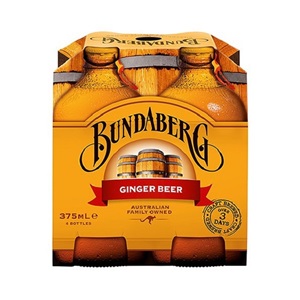Picture of Bundaberg Ginger Beer 4pk Bottles 375ml