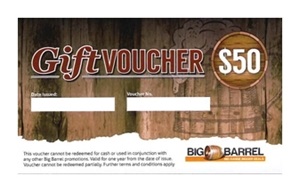 Picture of Big Barrel Gift Voucher $50.00