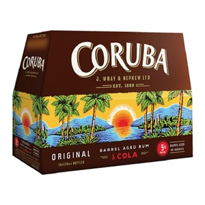 Picture of Coruba 5% Rum n Cola 10pk Btls 330ml