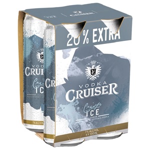 Picture of Cruiser 7% Vodka Ice 4pk Big Cans 300ml