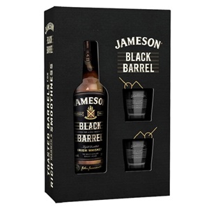 Picture of Jameson Black Barrel 700ml + 2 Glasses Giftpk
