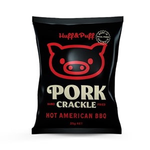 Picture of Huff n Puff Hot American Barbeque Pork Crackle 25gm