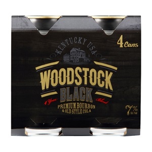 Picture of Woodstock Black 4YO 7% Bourbon  Cola 4pk Cans 330ml