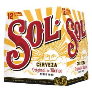 Picture of Sol Mexican Beer 12pk Bottles 330ml