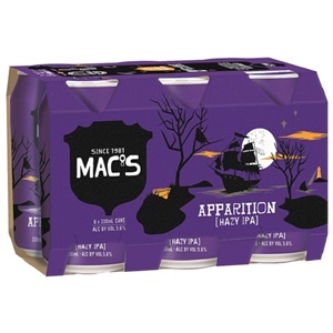Picture of Mac's Apparition Hazy IPA 6pk Cans 330ml
