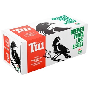 Picture of Tui Vodka Lime and Soda 7% 18pk Cans 250ml