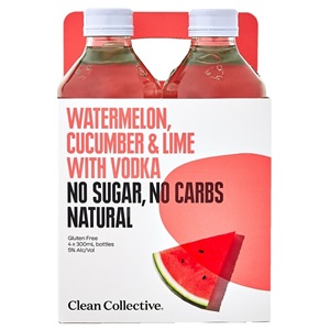Picture of Clean Collective Vodka, Watermelon, Cucumber & Lime 4pk Bottles 300ml
