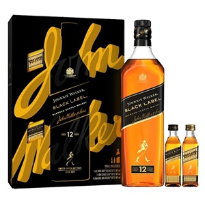Picture of Johnnie Walker 12YO Black Label 700ml + Double Black 50ml + Gold Res 50ml Gift
