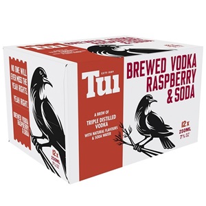 Picture of Tui Vodka Rasp 7% 12pk Cans 250ml