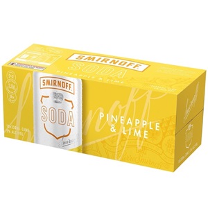 Picture of SmirnOff Soda 5% Vodka  Pineapple & Lime 10pk Cans 330ml