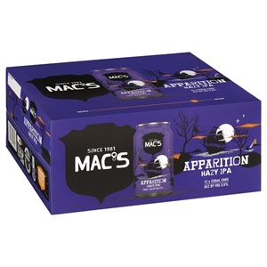 Picture of Mac's Apparition Hazy IPA 12pack Cans 330ml