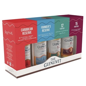 Picture of Glenlivet Scotch Whisky Tasting Kit 4x50ml Gift Pack
