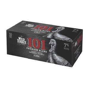 Picture of Wild Turkey 101 7% Bourbon & Cola 10pk Cans 330ml