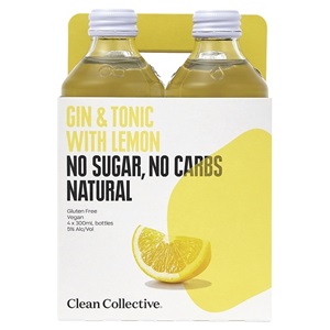 Picture of Clean Collective Gin & Tonic with Lemon 4pk Bottles 300ml