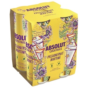 Picture of Absolut Vodka Passion Martini 4pk Cans 250ml