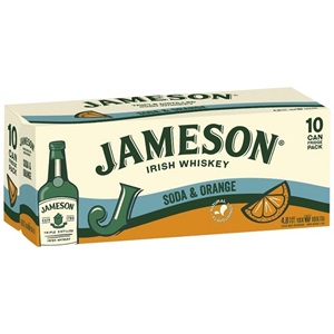 Picture of Jameson Orange Soda 10pk Cans 375ml