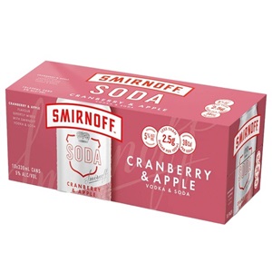 Picture of SmirnOff Soda Cranberry & Apple 10pk Cans 330ml