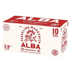 Picture of Alba Tequila Coconut Margarita 10pk Cans 250ml