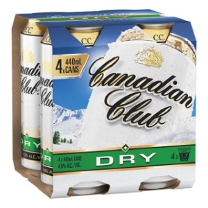 Picture of Canadian Club n Dry 4.8% 4pk Cans 440ml