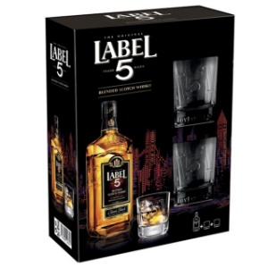 Picture of Label 5 Scotch Whisky 1L+ 2Glasses Gift Pack