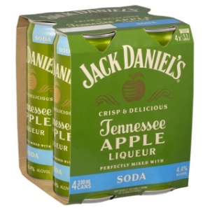 Picture of Jack Daniels & Apple Soda 4pk Cans 330ml