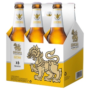 Picture of Singha Beer 6pk Bottles 330ml