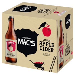 Picture of Mac's Cloudy Apple Cider 12pk Bottles 330ml